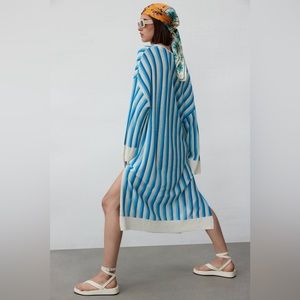 ZARA ~ Knit Striped Linen Summer Dress ~ Bikini Coverup